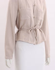 Emporio Armani Linen Blend Tie Waist Jacket Size IT 40 | AU 8