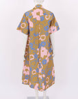Lee Mathews Floral Linen Blend Dress Size 1