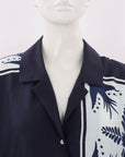 Oroton Silk Print Shirt Size 16