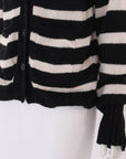 Allude Striped Cashmere Blend Cardigan Size Small