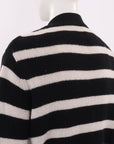 Allude Striped Cashmere Blend Cardigan Size Small