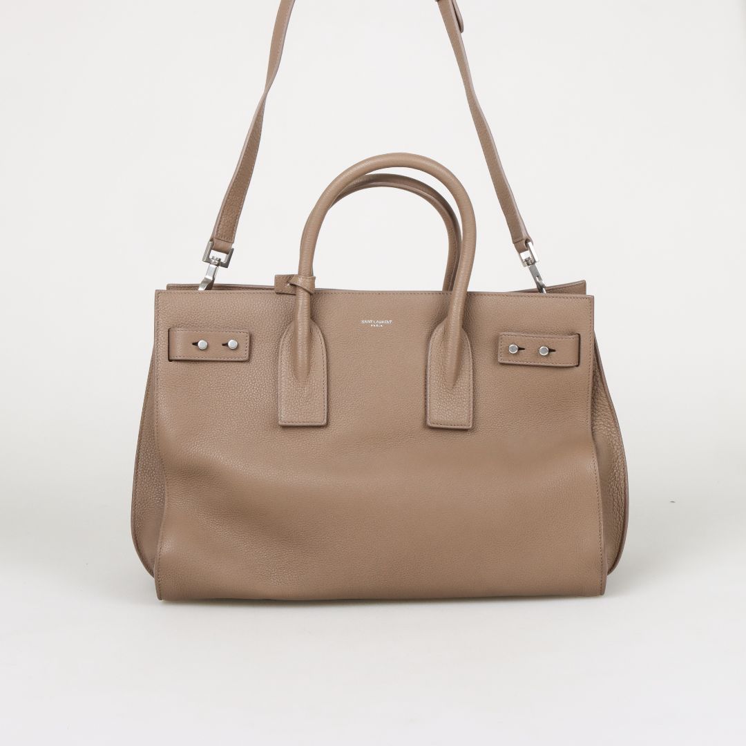 Saint Laurent Leather Sac Du Jour Tote Size Medium