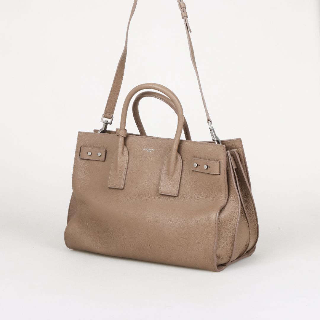 Saint Laurent Leather Sac Du Jour Tote Size Medium