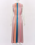 Roksanda Silk Pleated Midi Dress Size 10