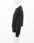 Sonia Rykiel Velvet Jewelled Sweatshirt Size Small