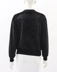 Sonia Rykiel Velvet Jewelled Sweatshirt Size Small