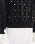 Sonia Rykiel Velvet Jewelled Sweatshirt Size Small