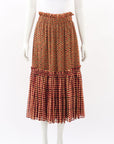 Proenza Schouler Silk Print Midi Skirt Size US 2 | AU 6