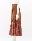 Proenza Schouler Silk Print Midi Skirt Size US 2 | AU 6