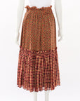 Proenza Schouler Silk Print Midi Skirt Size US 2 | AU 6
