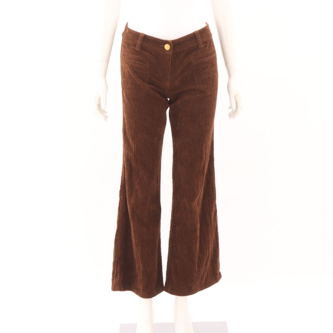 Chloe Corduroy Low Waisted Pants Size FR 40 | AU 12