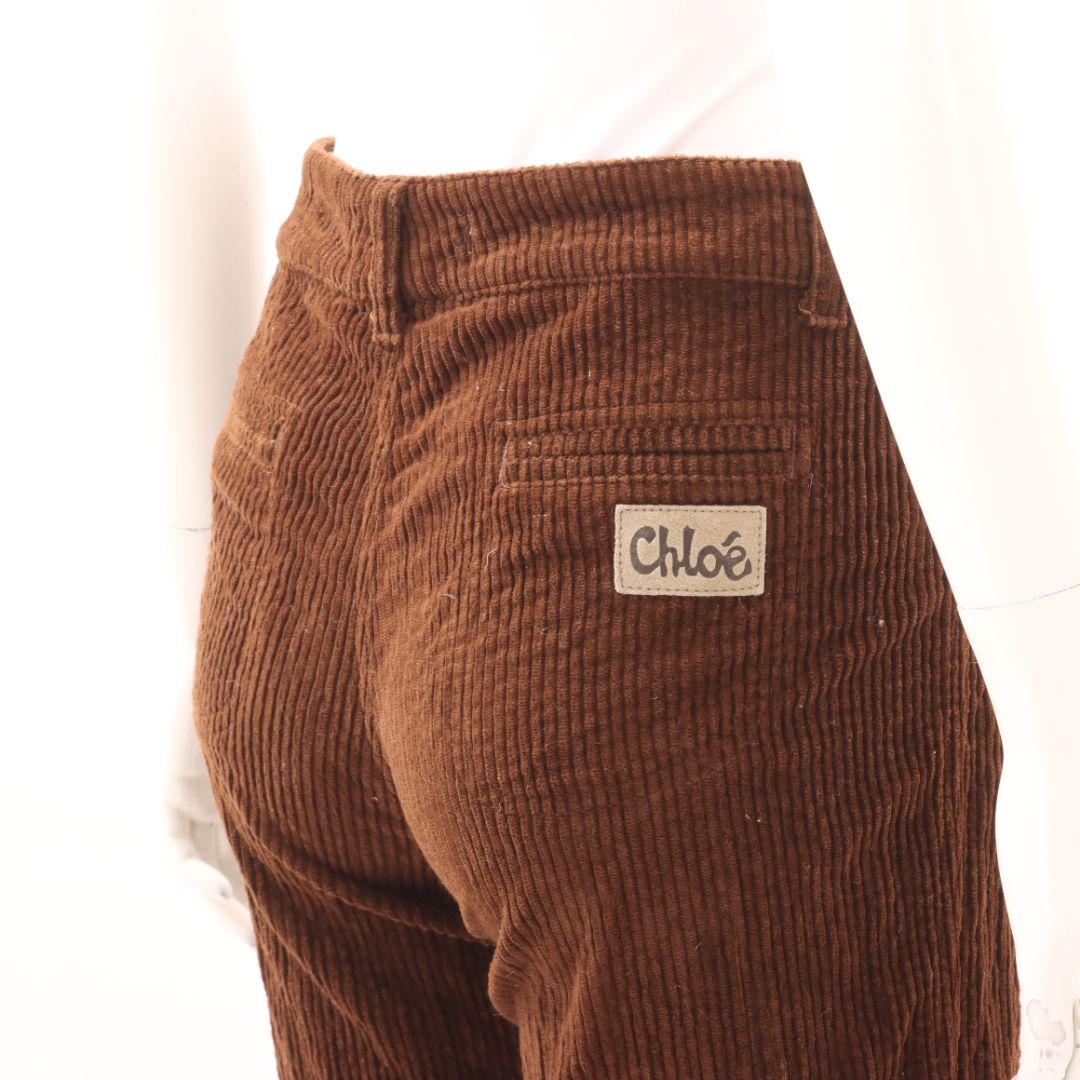 Chloe Corduroy Low Waisted Pants Size FR 40 | AU 12