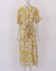 Flannel Linen Blend Belted Dress Size Small/Medium