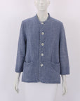 Casey Casey Checked Linen Jacket Size Medium