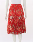 Hoss Madame Oriental Silk Skirt Size 12
