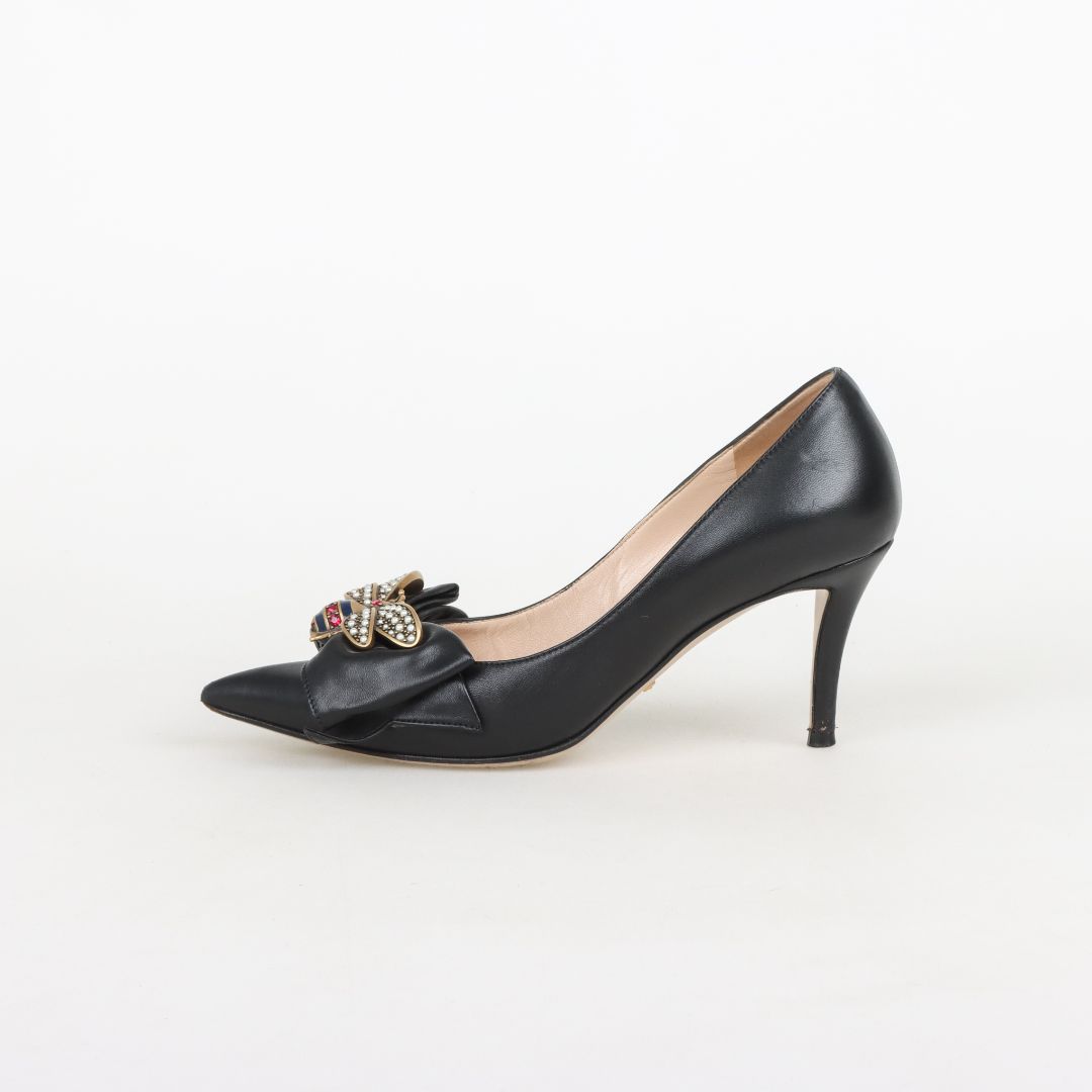 Gucci Leather Queen Margaret Pumps Size 37