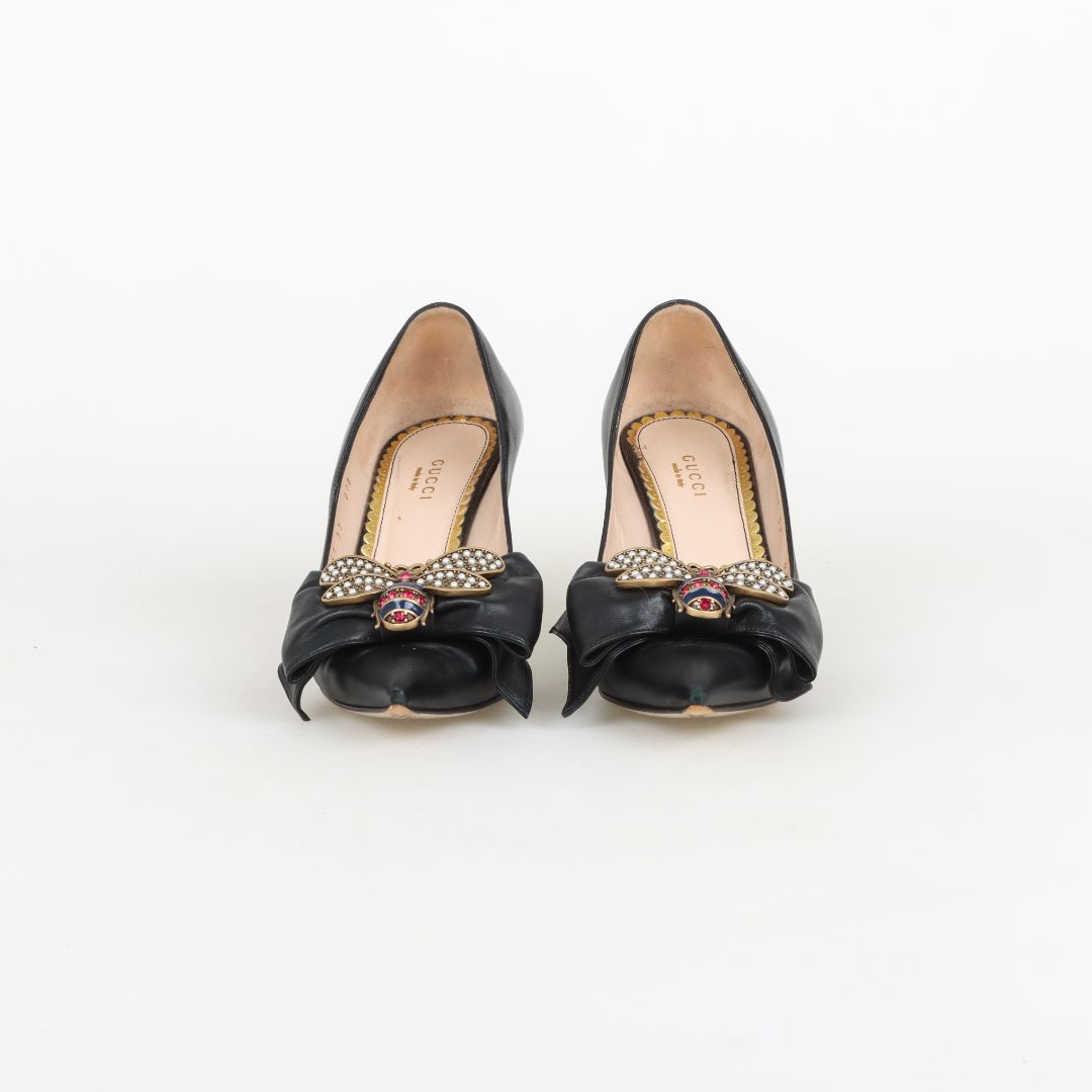 Gucci Leather Queen Margaret Pumps Size 37