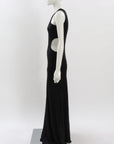 Meraki One Sleeve Metallic Maxi Dress Size 8