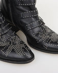 Chloe 'Susanna' Leather Studded Ankle Boots Size 37