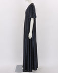 Luxe De Valentina V Neck Fluted Como Maxi Dress Size 14