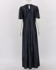 Luxe De Valentina V Neck Fluted Como Maxi Dress Size 14