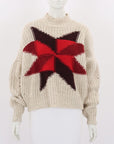 Isabel Marant Nordic Crewneck Star Intarsia Boxy Sweater Size FR 40 | AU 12