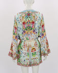 Camilla Miranda’s Diary Wide Sleeve Tie Playsuit Size M