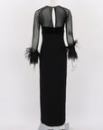 Carla Zampatti Feather Trim Gown Size 4