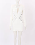 David Koma Embellished Crepe Mini Dress Size 6