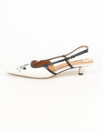 Adidas X Gucci Leather Graphic Print Slingbacks Size 39.5