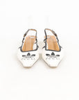Adidas X Gucci Leather Graphic Print Slingbacks Size 39.5