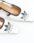 Adidas X Gucci Leather Graphic Print Slingbacks Size 39.5