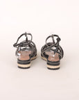 Alaia Leather Studded Strappy Espadrilles Size 41