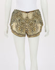 Camilla Silk Animal Print Shorts Size S
