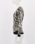 Versace Animal print Scoop neck Sweater Size XS