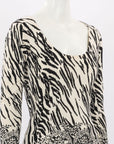Versace Animal print Scoop neck Sweater Size XS