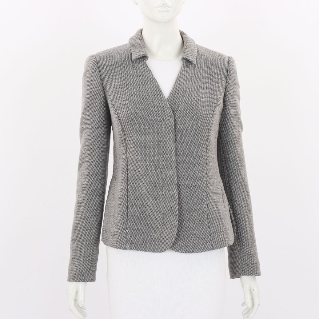 Emporio Armani Textured Wool Jacket Size IT 42 | AU 10
