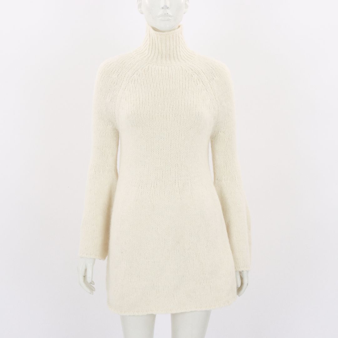 Rosetta Getty Alpaca Blend Flared Sleeve Dress Size S
