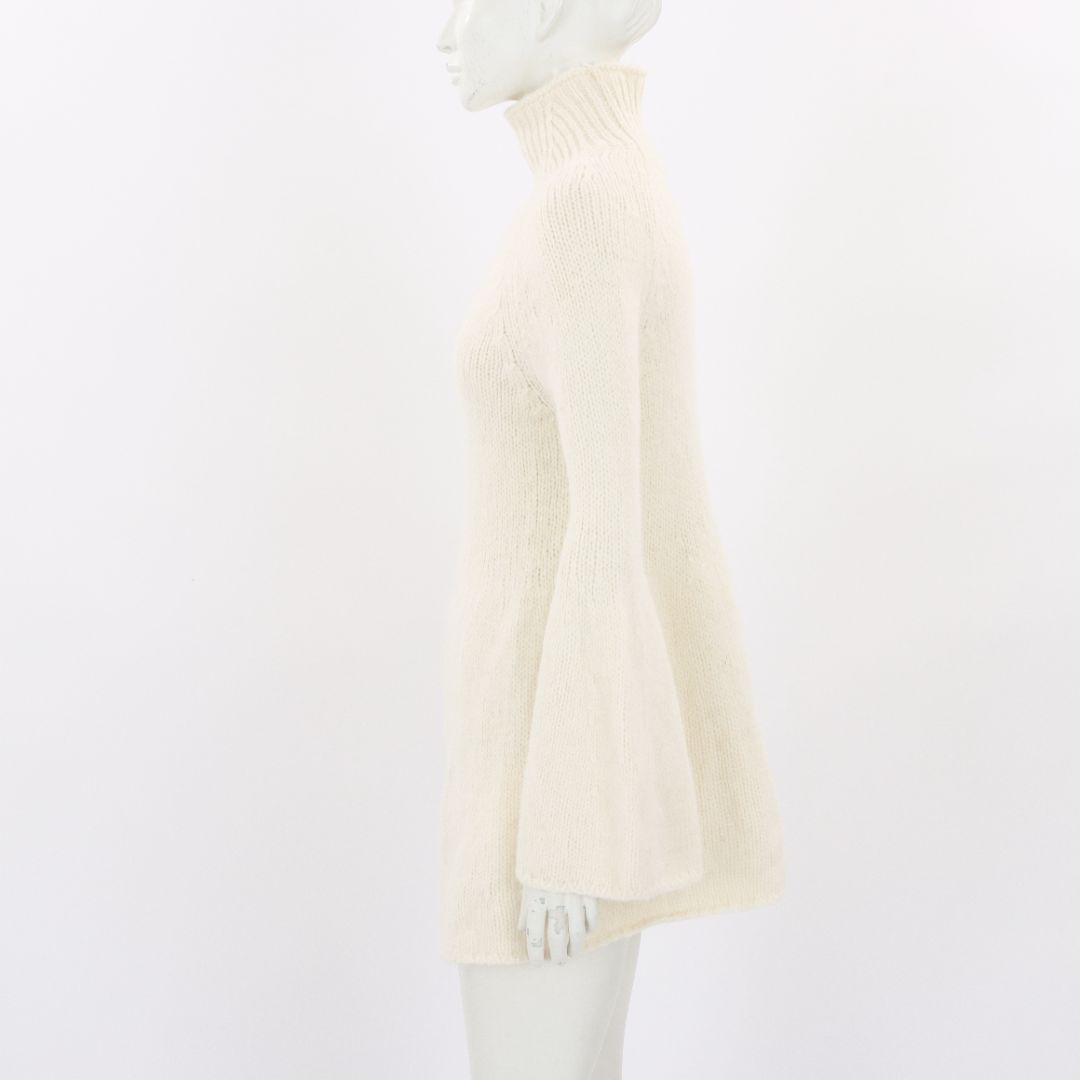 Rosetta Getty Alpaca Blend Flared Sleeve Dress Size S