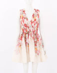 Zimmermann Wonderland V Neck Elka Poppy Floral Mini Dress Size 1