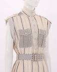 Zimmermann Striped Belted Utility Mini Dress Size 0