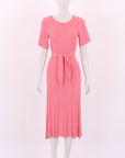 Scanlan Theodore Crepe Knit Ribbed Midi Dress Size XS