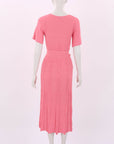 Scanlan Theodore Crepe Knit Ribbed Midi Dress Size XS