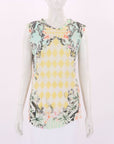Balmain Linen Print Tank Size FR 36 | AU 8