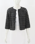 Emporio Armani Leather Cropped Jacket Size IT 42 | AU 10