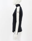 Fusalp Striped Ribbed Half Zip Knit Sweater Size XL