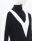 Fusalp Striped Ribbed Half Zip Knit Sweater Size XL
