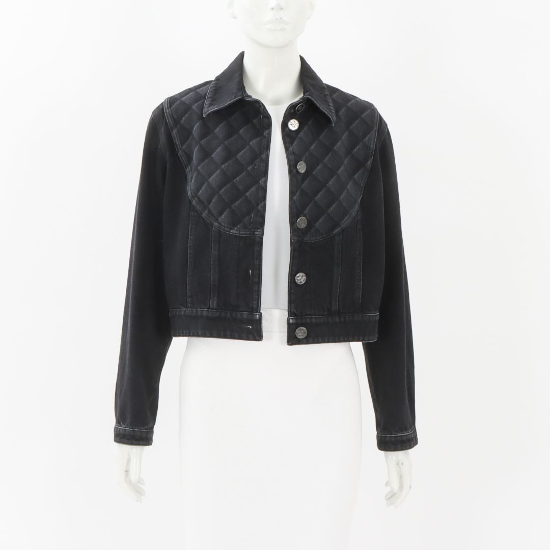 Chanel 2022 Quilted Denim Jacket Size FR 34 | AU 6