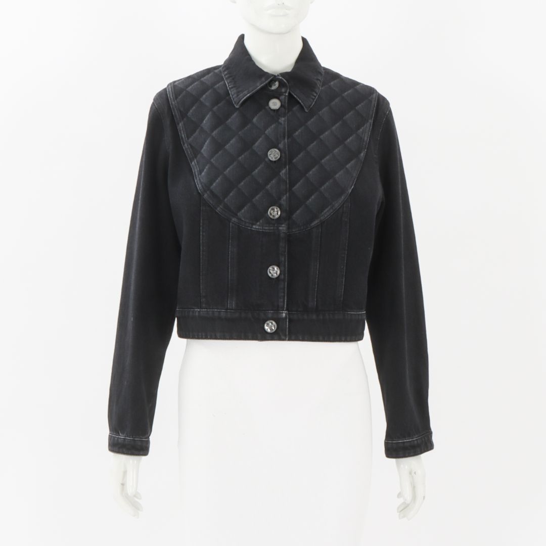 Chanel 2022 Quilted Denim Jacket Size FR 34 | AU 6