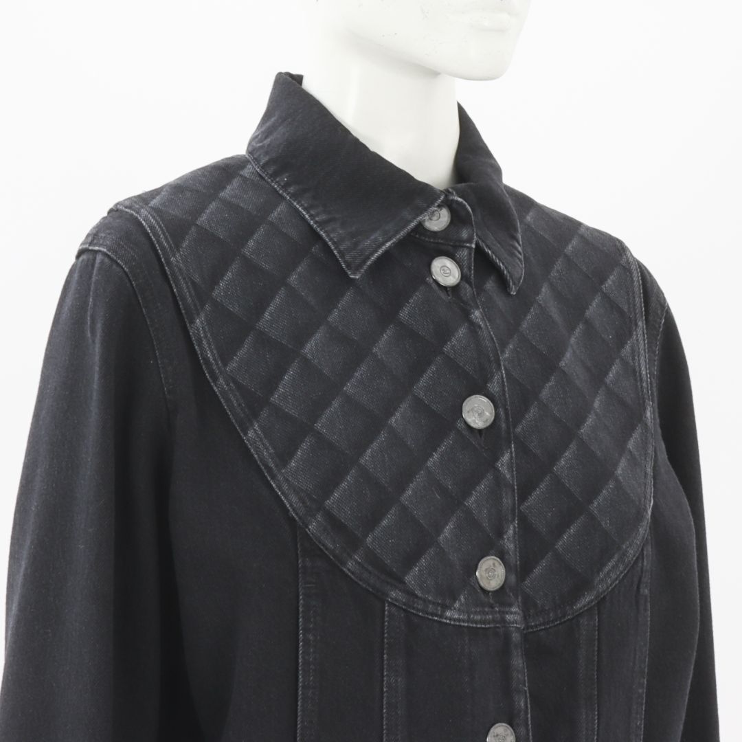 Chanel 2022 Quilted Denim Jacket Size FR 34 | AU 6